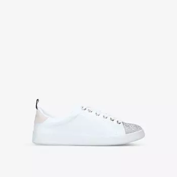 Кроссовки Liza из искусственной кожи с низким берцем и тиснением логотипа Kg Kurt Geiger, серебряный