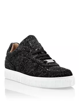 Кроссовки Lo-Top Glitter King Power Philipp Plein, черный
