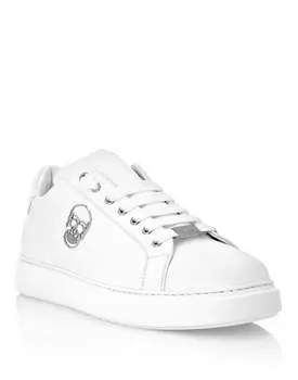 Кроссовки Lo-Top с черепом Philipp Plein, белый