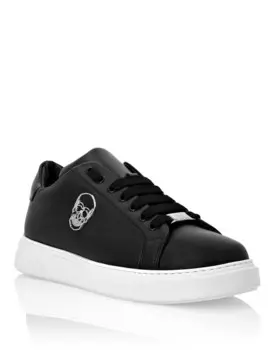 Кроссовки Lo-Top с черепом Philipp Plein, цвет Black / White