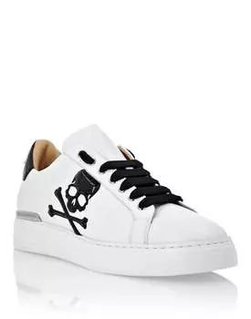 Кроссовки Lo-Top Skull&Bones Philipp Plein, цвет White / Black
