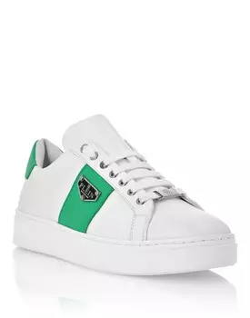 Кроссовки Lo-Top Triangle Plein Philipp Plein, цвет White/Green