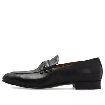 Кроссовки loafer with interlocking g 'black leather' Gucci, черный