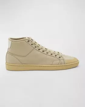 Кроссовки-лодочки из нейлона средней высоты Saint Laurent, цвет Camel