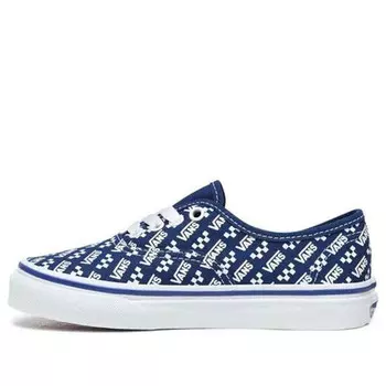 Кроссовки logo repeat authentic kids blue Vans, синий