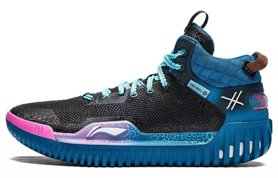 Кроссовки LOL X LINING Badfive 3 III Mid - Jinx, черный/синий