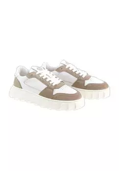 Кроссовки Лондон кожаные женские Apple of Eden, цвет Taupe White