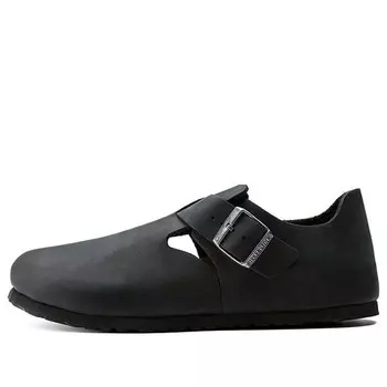 Кроссовки london oiled leather 'black' Birkenstock, черный
