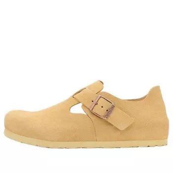 Кроссовки london suede leather narrow fit shoes 'latte cream' Birkenstock, желтый