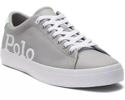 Кроссовки Longwood Sneaker Polo Ralph Lauren, мягкая серо-белая футболка-поло