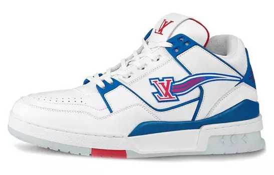 Кроссовки Louis Vuitton LV Trainer, красный / белый / синий