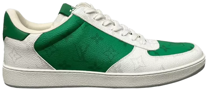 Кроссовки Louis Vuitton Rivoli Sneaker 'Monogram - Green White', зеленый
