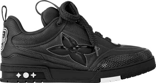 Кроссовки Louis Vuitton Skate Sneaker 'Oversized Flower - Black', черный
