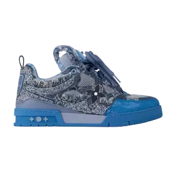 Кроссовки Louis Vuitton Swarovski x Louis Vuitton Skate Sneaker Blue Monogram, синий