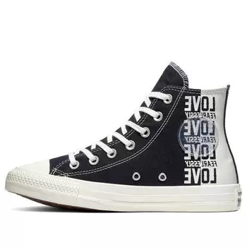 Кроссовки love fearlessly chuck taylor all star 'black and white' Converse, черный