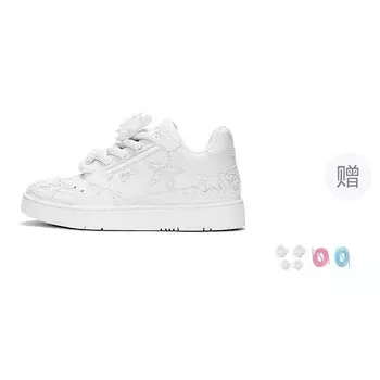 Кроссовки Love Me Later X KAALIXTO Embossed Rose Skateboarding Shoes Unisex Mid-top White, белый