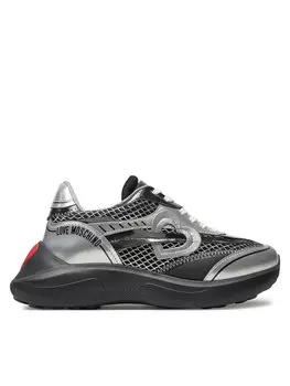 Кроссовки LOVE MOSCHINO, серебряный