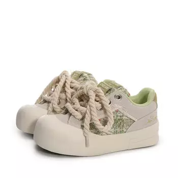 Кроссовки Lovely you Skateboarding Shoes Women's Low-top, зеленый