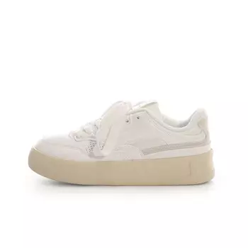 Кроссовки Lovely you Skateboarding Shoes Women's Low-top Beige, белый
