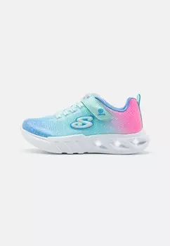 Кроссовки low GORE AND STRAP OMBRE 3D PRINT UPPER ON LIGHTED OUTSOLE Skechers, цвет aqua synthetic/multi trim