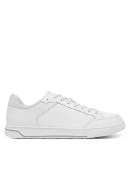 Кроссовки Low Top Lace Up Lth Mono HM0HM01756 Calvin Klein, белый