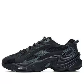 Кроссовки low-top running shoes leopard print black Fila, черный