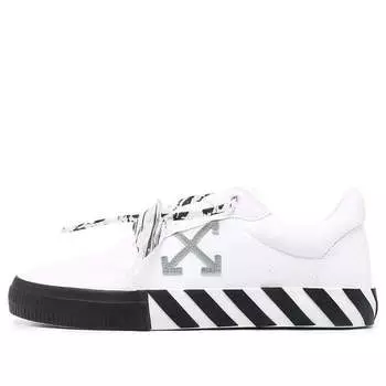 Кроссовки low vulcanised arrows sneakers white/black Off-White, белый