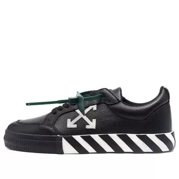 Кроссовки low vulcanized canvas sneaker 'black white red' Off-White, черный