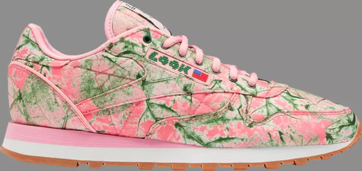 Кроссовки lqqk studios x classic leather 'leaf camo - bubble gum' Reebok, розовый