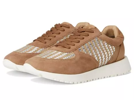 Кроссовки Lucky Brand Deva Woven Leather Sneaker, желто-коричневый