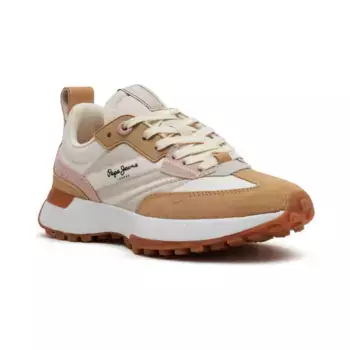 Кроссовки Lucky с принтом и добавлением кожи Pepe Jeans London, бежевый