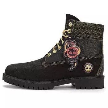 Кроссовки lunar new year 6 inch lace up boots 'black nubuck' Timberland, черный