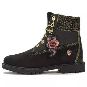 Кроссовки lunar new year 6 inch lace up boots 'black nubuck' Timberland, черный