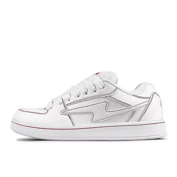 Кроссовки LuzaoT SUPER DRAG Skateboarding Shoes Unisex Low-top White/red, белый/красный