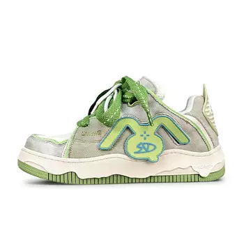 Кроссовки LuzaoT SUPER DRAG Stylish Skateboarding Shoes Unisex Low-top Denim Green, зеленый