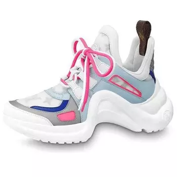 Кроссовки lv archlight sports shoes pink/white/blue Louis Vuitton, синий
