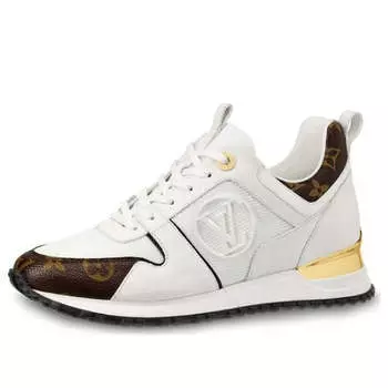 Кроссовки lv run away calfskin sports shoes white Louis Vuitton, белый