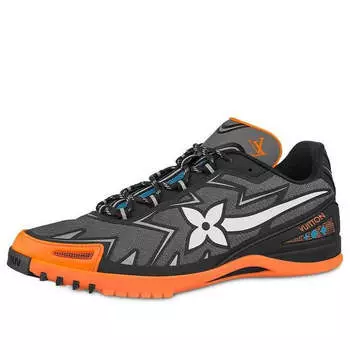 Кроссовки lv sprint sneakers 'grey orange' Louis Vuitton, серый