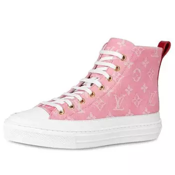 Кроссовки lv stellar high-top sports shoes pink Louis Vuitton, розовый