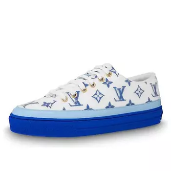 Кроссовки lv stellar low-top sneakers white/blue Louis Vuitton, белый