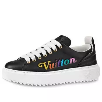 Кроссовки lv time out vuitton calfskin sports shoes black Louis Vuitton, черный