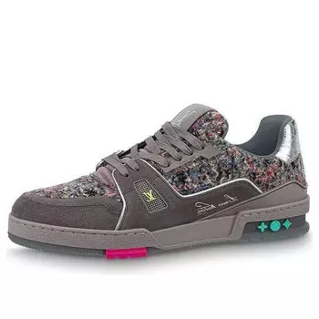 Кроссовки lv trainers 'grey with colorful mesh' Louis Vuitton, серый
