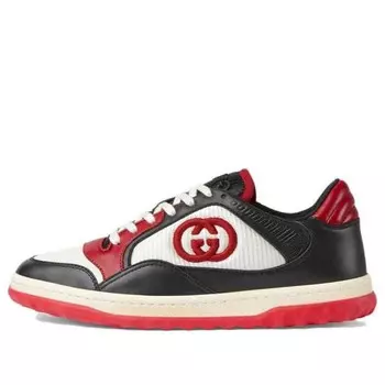 Кроссовки mac80 embroidered sneakers 'black red' Gucci, черный