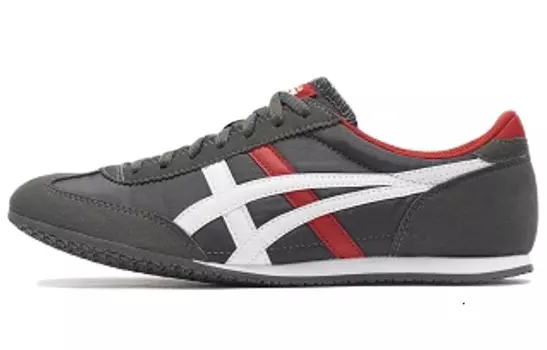 Кроссовки Machu Racer Lifestyle унисекс с низким верхом темно-серые/красные/белые Onitsuka Tiger