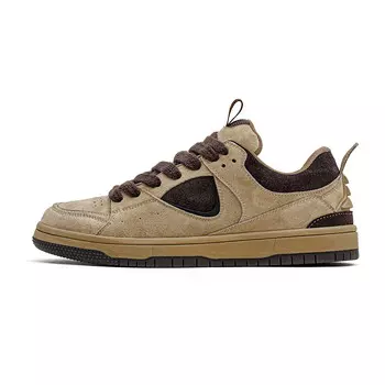 Кроссовки MADEN Skateboarding Shoes Men Low-top Brown/brown, коричневый