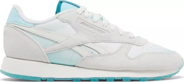 Кроссовки madwoman x classic leather 'chalk thirsty blue' Reebok, белый