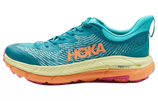 Кроссовки Mafate Speed 4 мужские с низким верхом бирюзового цвета Hoka One One