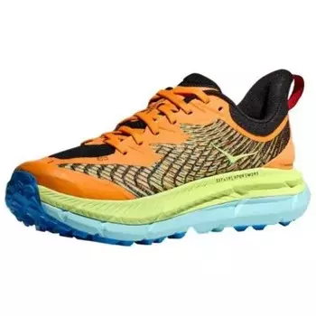 Кроссовки Mafate Speed 4 унисекс с низким верхом оранжево-зелено-синие Hoka One One