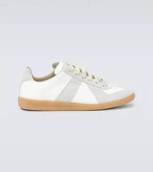 Кроссовки Maison Margiela Replica Leather And Suede, белый/серый
