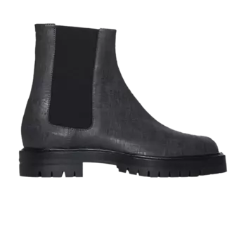 Кроссовки Maison Margiela Tabi County Combat High 'Black Scratched Leather', черный